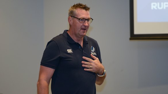 World Cup-winning Wallaby and RUPA boss Justin Harrison. 