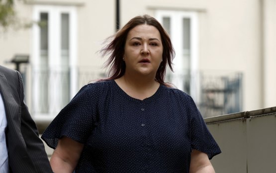 Nurse Stephanie Hills outside the Coroners Court of Victoria on Wednesday.