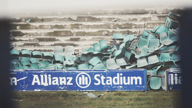 Thousands of seats at Allianz Stadium have been removed as part of early demolition works. 