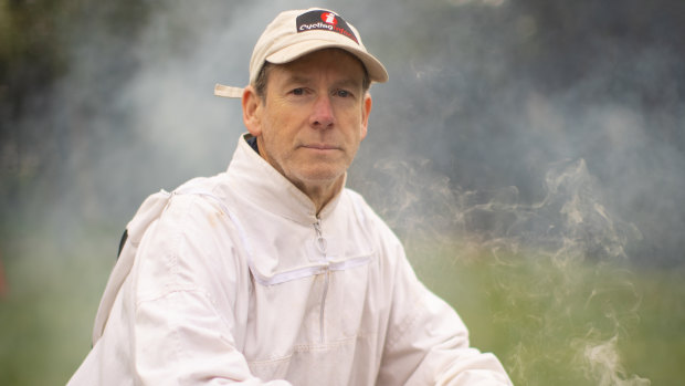 Melbourne beekeeper Rob Kerr.