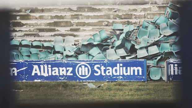 Thousands of seats at Allianz Stadium have been removed as part of early demolition works. 