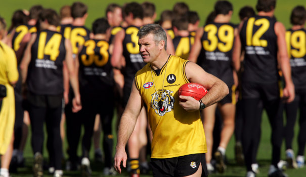 Danny Frawley at Richmond training in 2004.