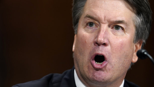 Firing back: Brett Kavanaugh, US Supreme Court nominee.