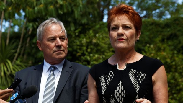 WA's One Nation leader Colin Tincknell with Pauline Hanson.