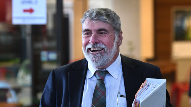 Allan Sutherland outside the Crime and Corruption Commission in 2017.