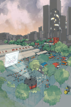 Six Degrees of Separation plans to harness eco-power for the Victoria Market, including an open-air cinema.