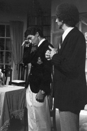 Baz Luhrmann (left) in the Genesian production The Happiest Days Of Your Life in 1979. 