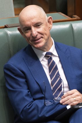 Former Coalition minister Stuart Robert in parliament on March 6.