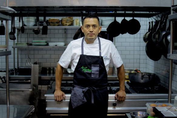 Chef chef Wilson Villar at his restaurant, Meriba.
