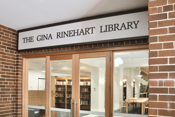 Campion College’s new library named after Australia’s richest person, Gina Rinehart.