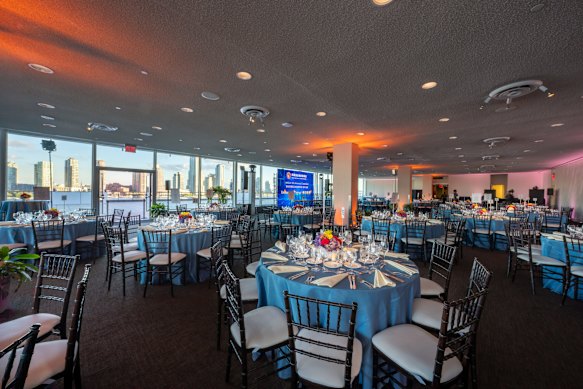 The Delegates Dining Room at the United Nations in New York.