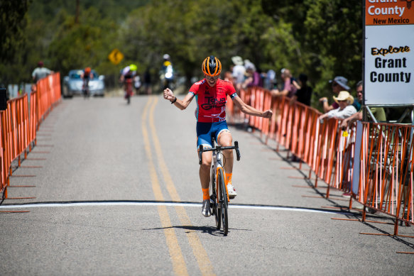 Austin Killips wins stage five at the Tour of the Gila.