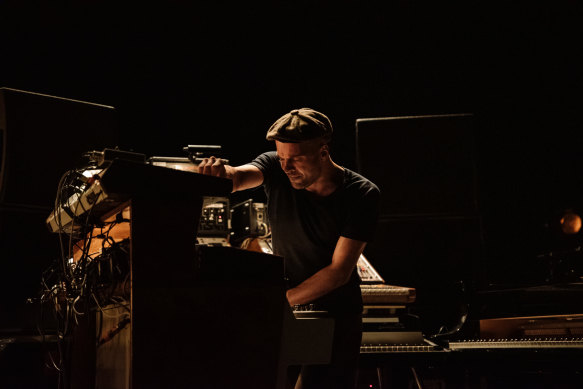 Nils Frahm shifts from self-deprecating to intensely focused when the music starts.