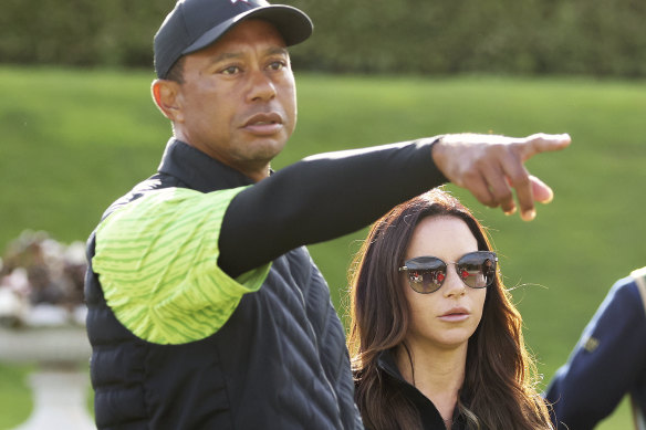 Tiger Woods and Erica Herman in 2022.
