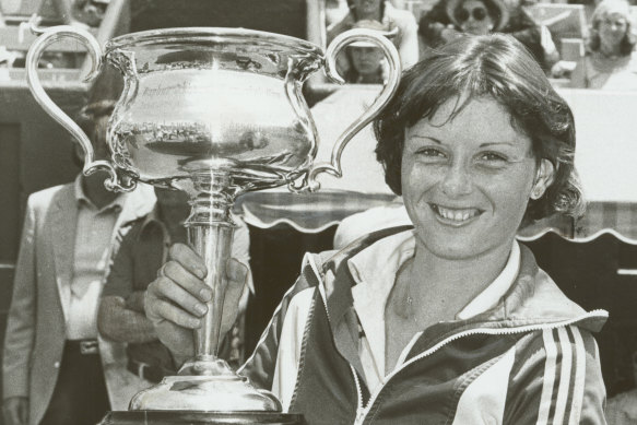 American Barbara Jordan, who won the 1979 Australian Open title.