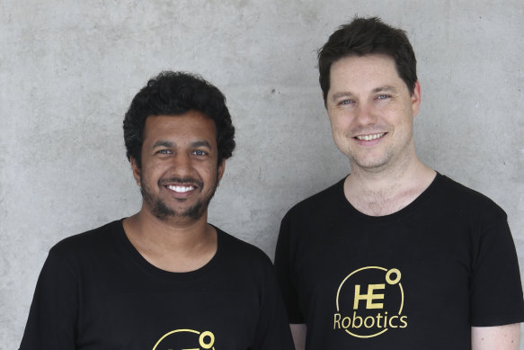 High Earth Orbit Robotics chief technical officer Hiranya Jayakody and chief executive William Crowe.