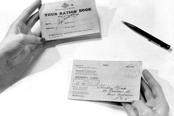 A ration book and identity card from 1942.