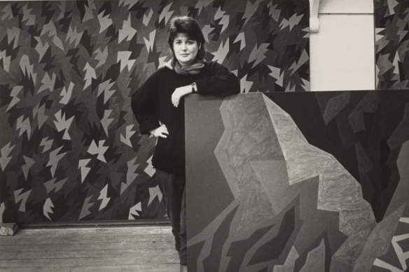 Dumbrell in her Richmond studio in the 1980s.