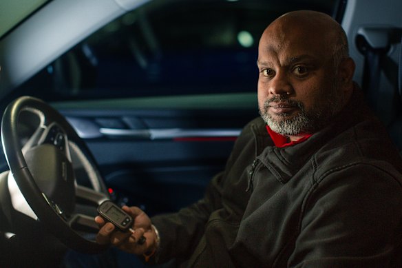 Sai Akunuri must find time to test his glucose levels between work in a supermarket and Uber driving.