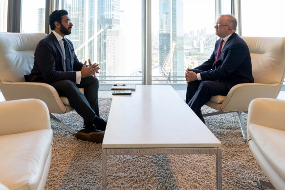 Malik meeting with Prime Minister Anthony Albanese in December. 