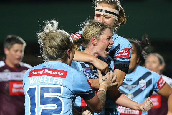 Maddie Studdon has been dropped from the Blues side despite being named player of the match in Origin last year.