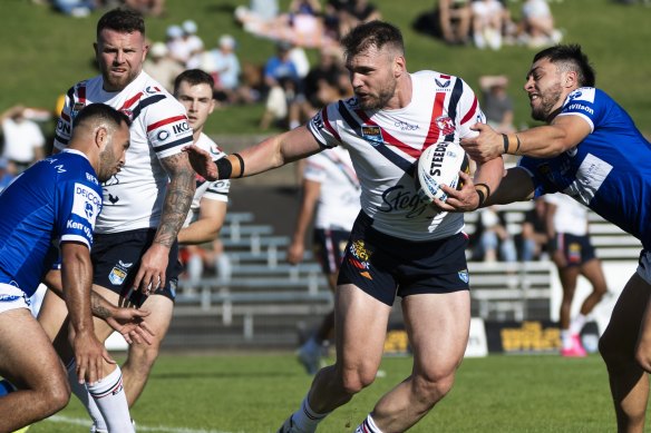 Angus Crichton during his NSW Cup return to playing duties last week.