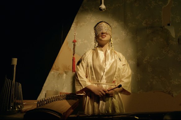 Jolin Jiang as Famed Chinese noblewoman Lady Dai, Heepa’s guide through the underworld in the play A Chinese Christmas. 