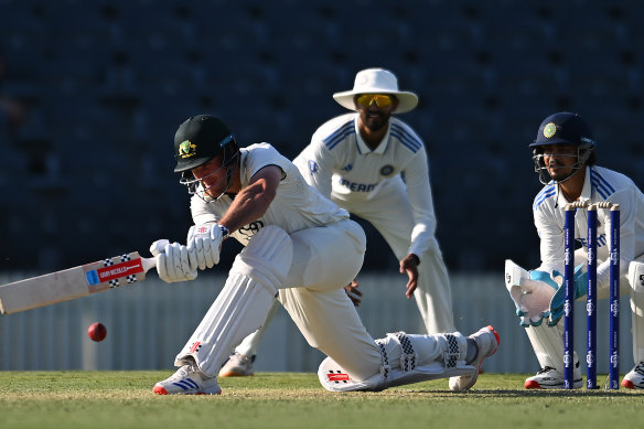 Beau Webster sweeps for Australia A.