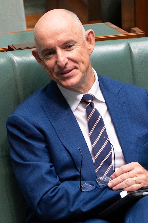 Former Coalition minister Stuart Robert in parliament on March 6.
