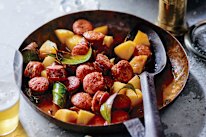 Chorizo and apple cider.