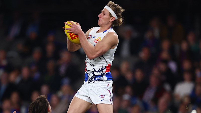 North Melbourne v Western Bulldogs LIVE: Naughton flies as Dogs wrest control over spirited North in milestone game