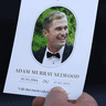 Mourners at Adam Selwood’s memorial included Ben Cousins, Chris Judd and Tom Hawkins.