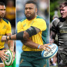 Quade Cooper, Samu Kerevi and Sean McMahon were part of a Giteau Law experiment in 2021.