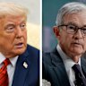 Not much love lost: US President Donald Trump (left) and Federal Reserve chairman Jerome Powell.