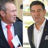 WA Premier Roger Cook, Perth Lord Mayor and Liberal candidate Basil Zempilas.