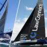Retirements and sail damage as Comanche leads super maxis to Hobart