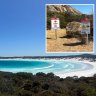 Wharton Beach near Esperance has been closed following a shark attack on Monday. 