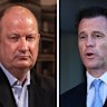 Unions NSW Secretary Mark Morey and Premier Chris Minns.