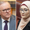 Anthony Albanese and Fatima Payman. 