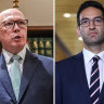 Opposition leader Peter Dutton (right) said he did not doubt Josh Burns’ motives but claimed he had been ineffective.