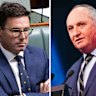 Nationals leader David Littleproud, former leader Barnaby Joyce.