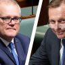 Scott Morrison and Tony Abbott composite.