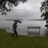 SMH: Wild Weather, Sydney Northern Beaches. Narambeen Lake.
