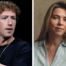 Facebook boss Mark Zuckerberg and  Careless People author Sarah Wynn-Williams.
