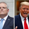 'Very disappointing': Morrison criticises incitement of riots without naming Trump