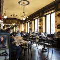 Caffe San Marco, a long-time haunt of intellectuals, radicals, businesspeople and writers.