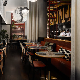 Inside the Newcastle restaurant.