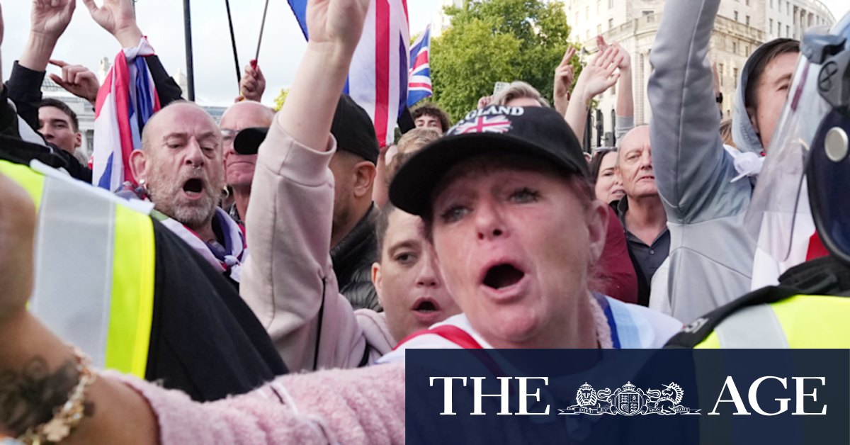 ‘Celebrating murder’: Far-right protest turns violent as Musk blames the ...
