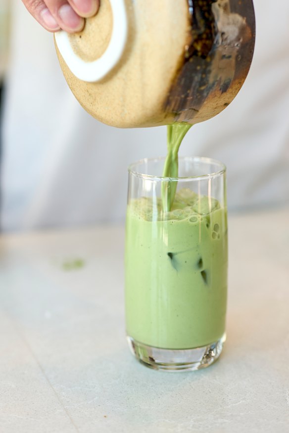 Sana’s iced matcha.