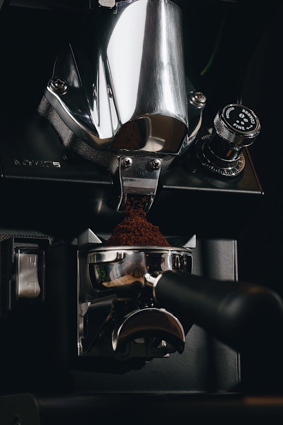 Freshly ground coffee.